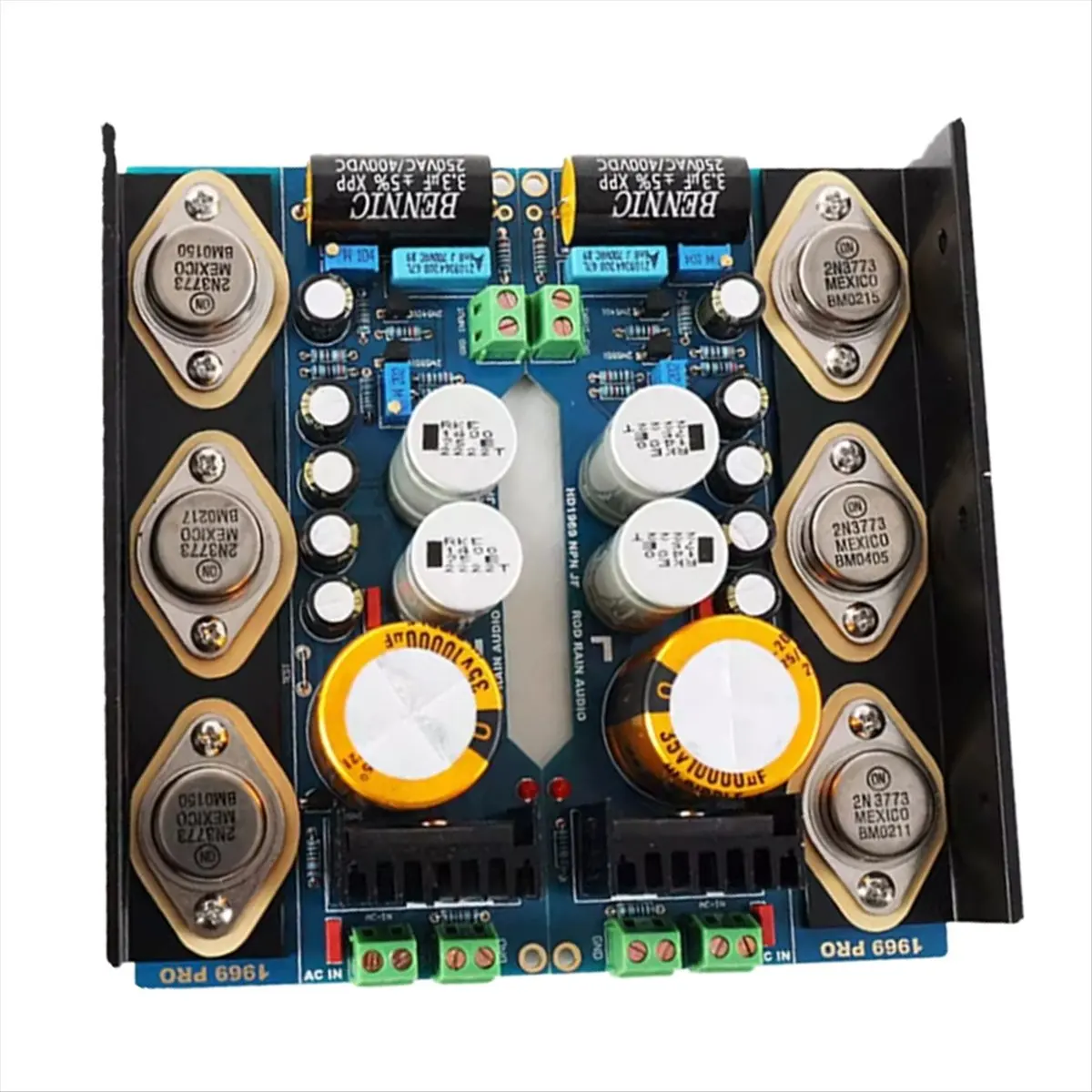 A72Z 2Pcs 1969 Gold Seal Sinking-Gold 20W&20W Class A Power HiFi Amplifier Finished Board with Heatsink,1969 Amplifier Board