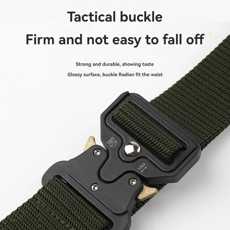 New Cobra Tactical Belt for Men, Multi functional Military Fans, Canvas Belt, Outdoor Nylon Training Waist Cover, Pants Belt