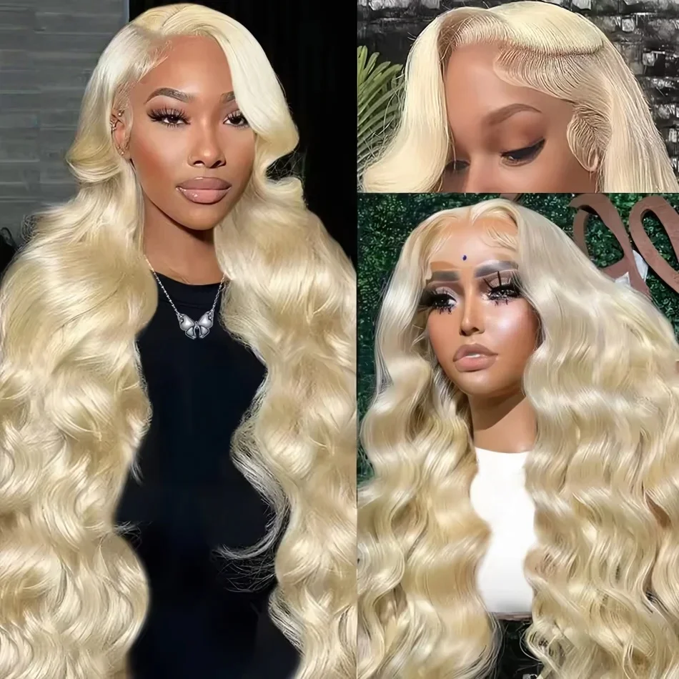 

Парик из натуральных волос медово-блонд 613, HD-парик с фронтальной шнуровкой 13x6, HD-парик с фронтальной шнуровкой и эффектом Body Wave, блонд-парик из натуральных волос для женщин