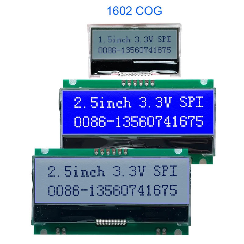1,5 2,5 inch COG 1602 16x2 LCD-displaymodule