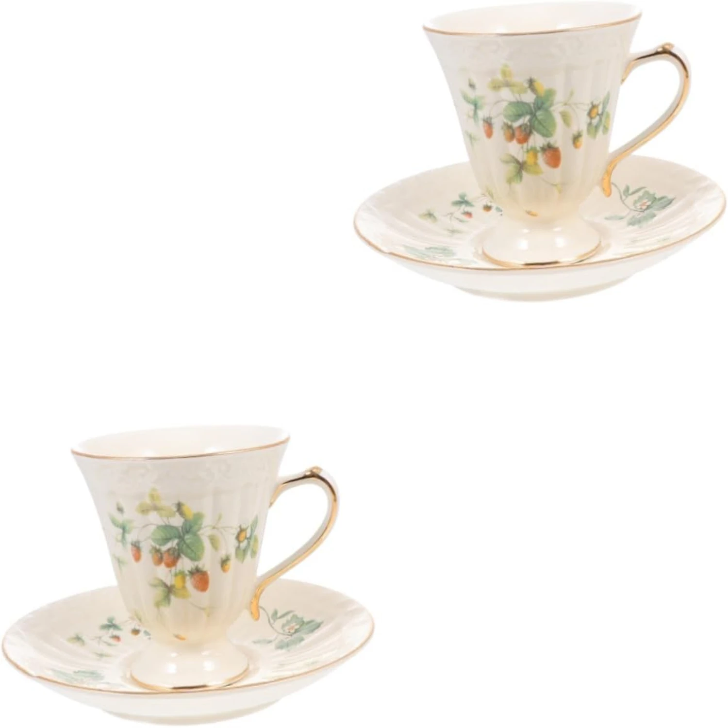 Luxurious, Exquisite, and Elegant Vintage Bee-themed Bone China Tea Cup Sets - Complete with Coffee Cup, Saucer, Milk Tray, Tea