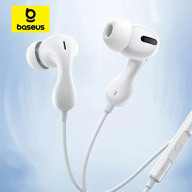 

Baseus Encok CZ20/HZ20 In-ear Wired Earphones For iPhone 15 Pro Max Hi-Res Type-C/3.5mm Jack with Mic Wired Control Headphones