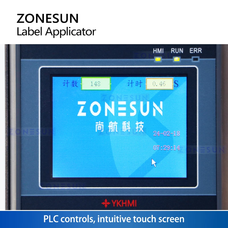 Zonesun Tamper Evident Labeling Machine Tamper Proof Seal Label Applicator Corner Wrap Labeler Label Dispenser ZS-TB90