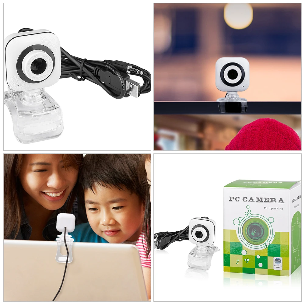

Usb Computer Camera Desktop Notebook Home Webcam Microphone Plug Play Adjustable Focus Compatible With Windows For Online