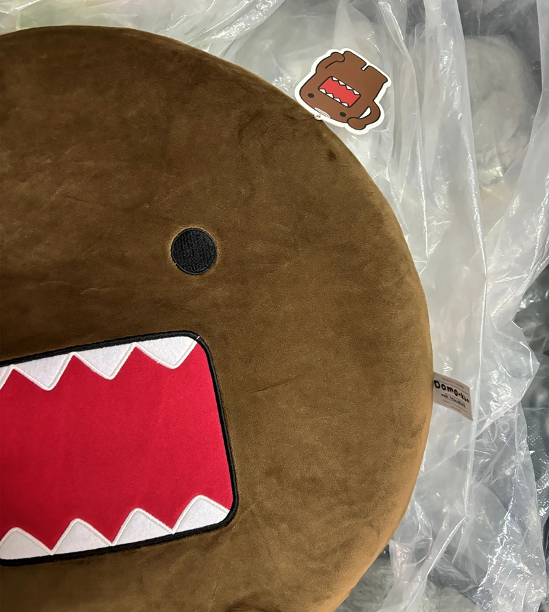 Cute Domo Kun Plush Cushion Pillow Anime Head Shape Round Pillows Decor Home Sofa Room Decoration Brown Cushions