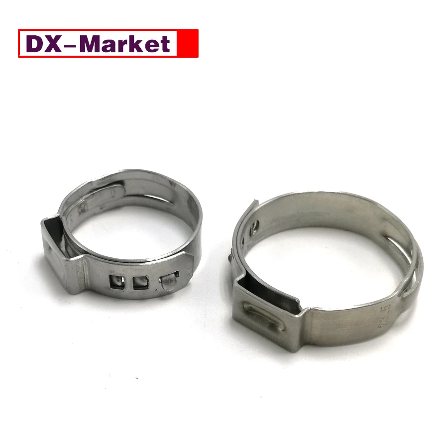 54.3mm-75.5mm , 304 Stainless Steel Single Ear Clamp Clips , SUS304 Clamping Band Water Pipe Clip Hose Clamp ,C014