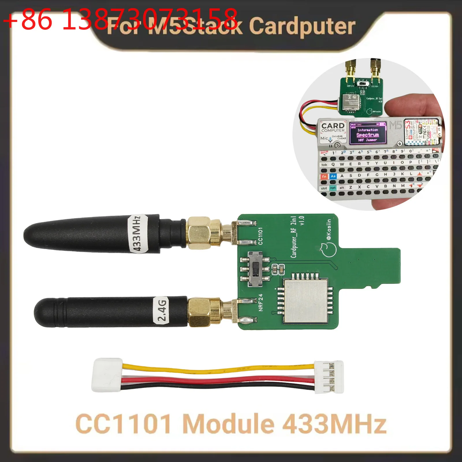 M5Stack Cardboard CC1101 433MHz RF 2-in-1 Module Bruce Firmware Adaptation