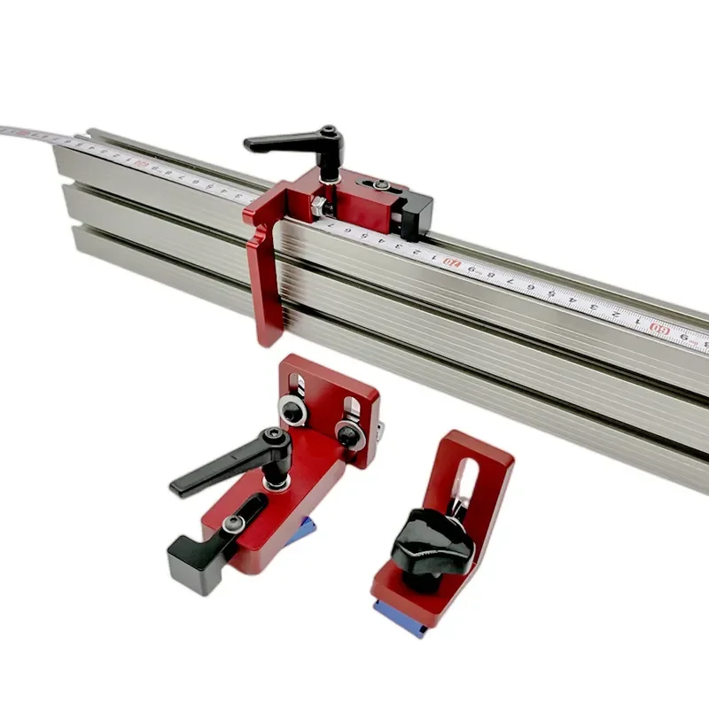 Aluminum Alloy T Track Stopper Woodworking Sliding Bracket Saw Guide Limiter Mash Track Accessory for Table Saw Router