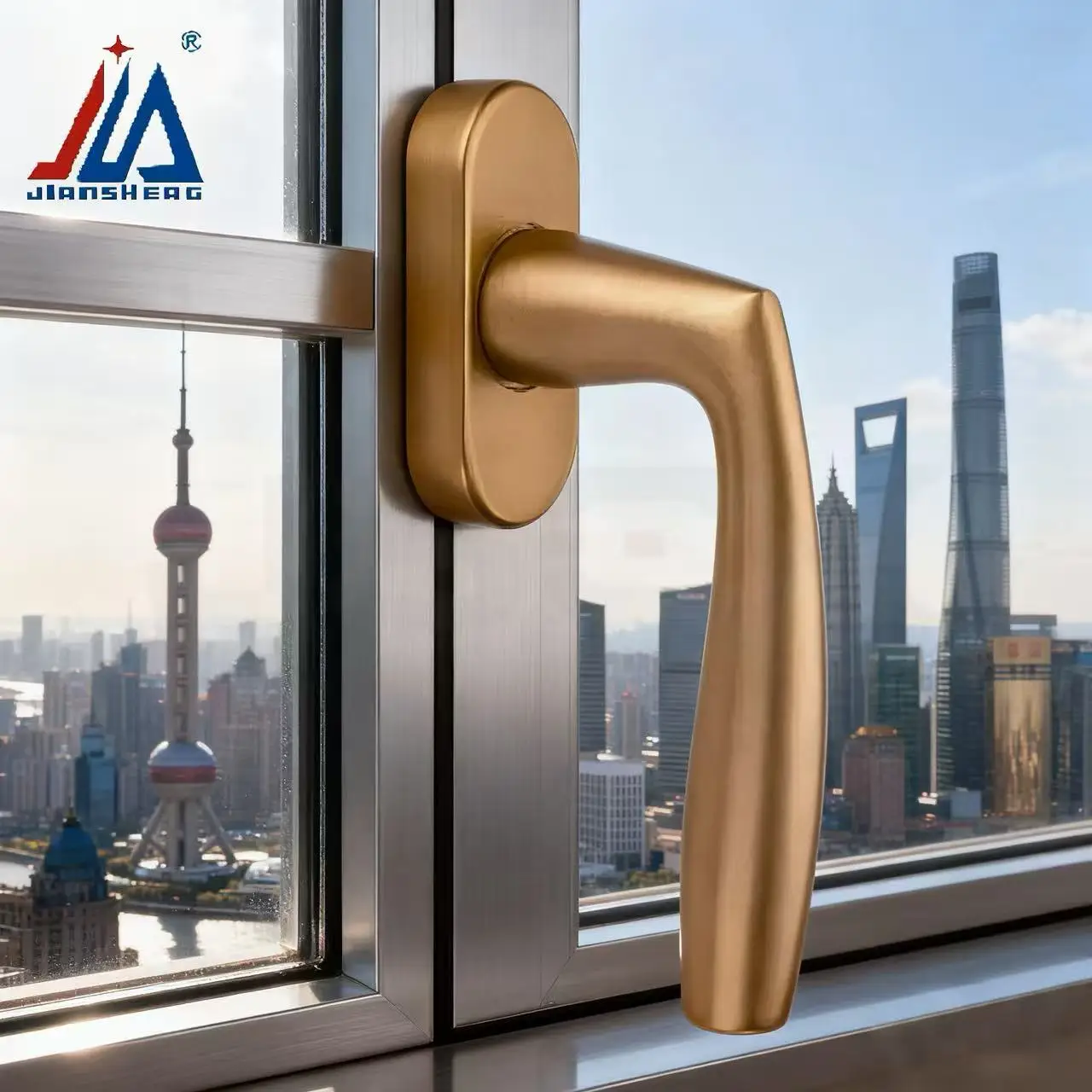 مقبض الأكسدة مربع الصلب مقبض سبائك الألومنيوم نافذة الباب الأجهزة الدنماركية التفاصيل الرسم الأكسدة بالكهرباء طلى