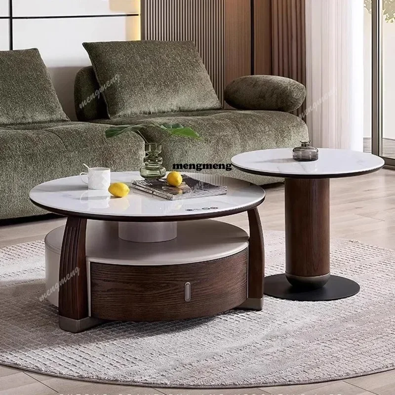 Round Cute Coffee Table Transform Cheap Designer Drawers Accessories Side Table Bedroom Mini Minimalist Living Room Furniture