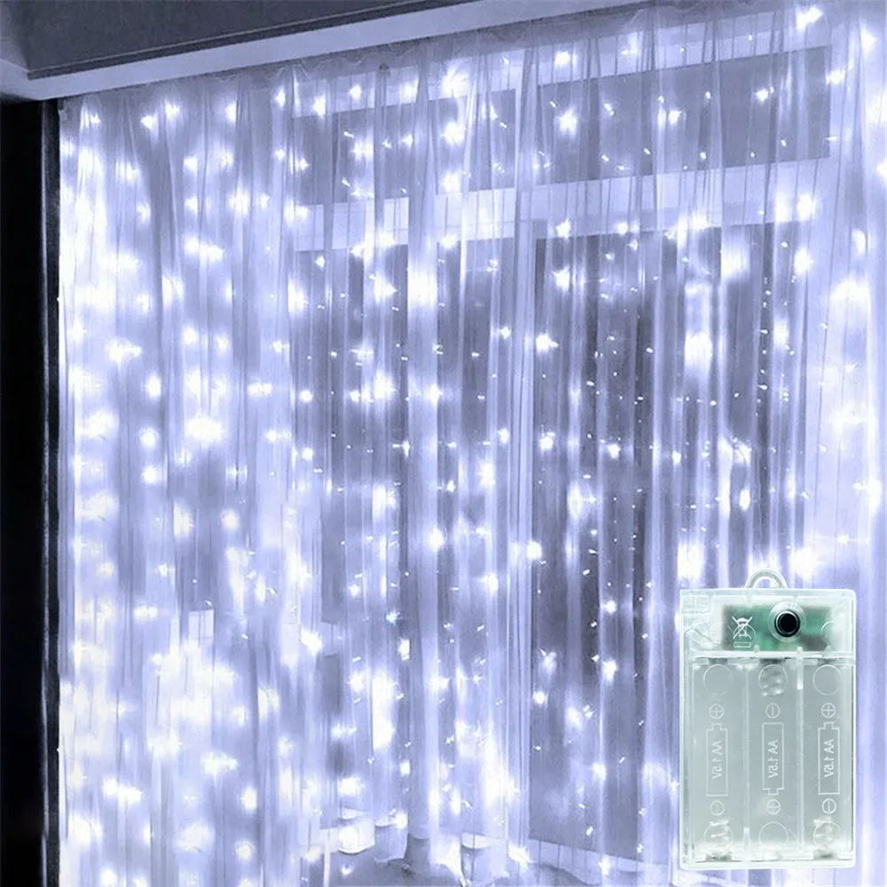 3/6M Battery Operated Home Decoration Curtain LED String Lights Fairy Lights Bedroom Wedding Party Pink Party Decorations