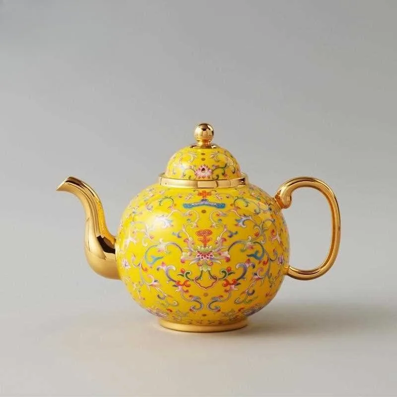New court porcelain 17-head tea and coffee set, ceramic coffee cup and teapot combination
