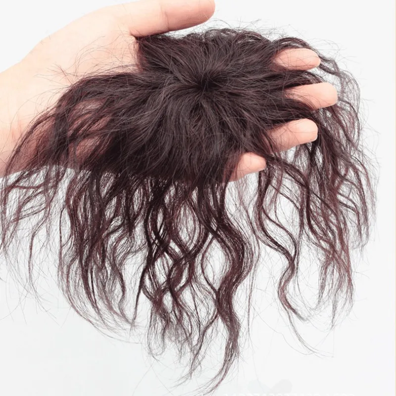 

Машинная работа, кусок человеческих волос Remy 6x6 см, легкие и дышащие женские топы для восстановления волос, топы для увеличения объема волос