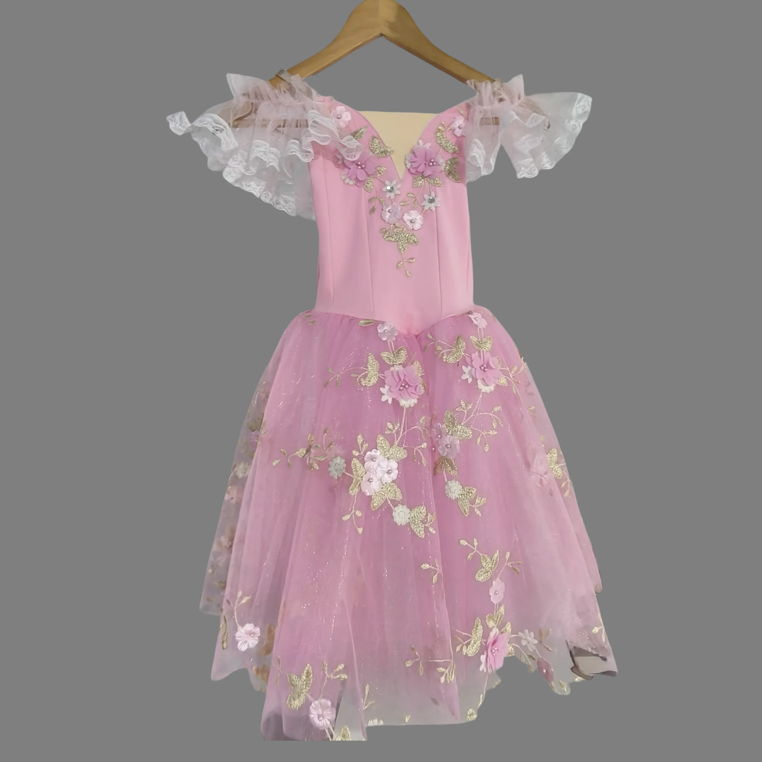 

Ballet Tutu Professional New Pink Blue Long Ballet Dress For Kids Girls Party Dance Wear Performance Competition Costume