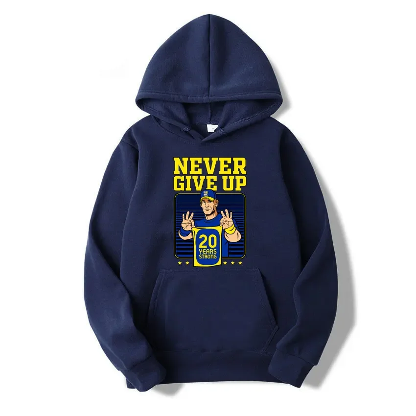 

LE 2024 Men's John Cena Never Give Up Hoodie New Sport Women Pullover Spring Autumn Male Unisexd Sweatshirt