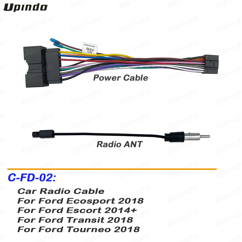 Car Audio Cable Adapter for Ford Ecosport Escort Transit Tourneo Wiring Harness Android Media Player