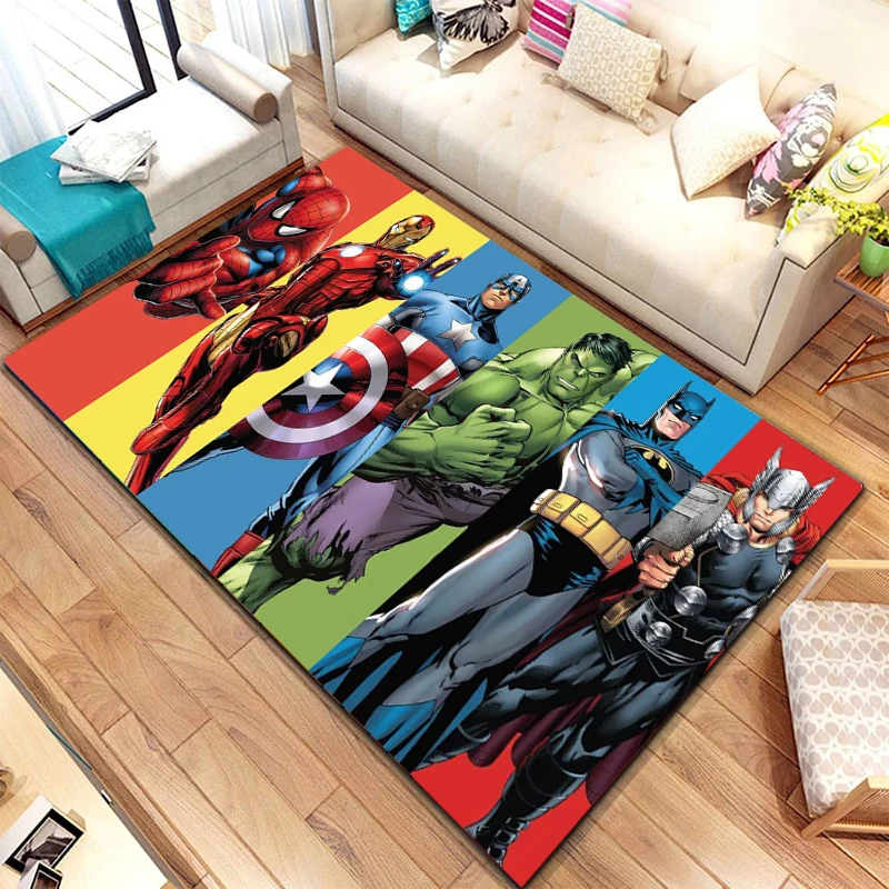 Disney Superhero Area tappeto tappeti 3D per soggiorno cucina camera da letto divano Home Decor zerbino pavimento per bambini tappetino antiscivolo