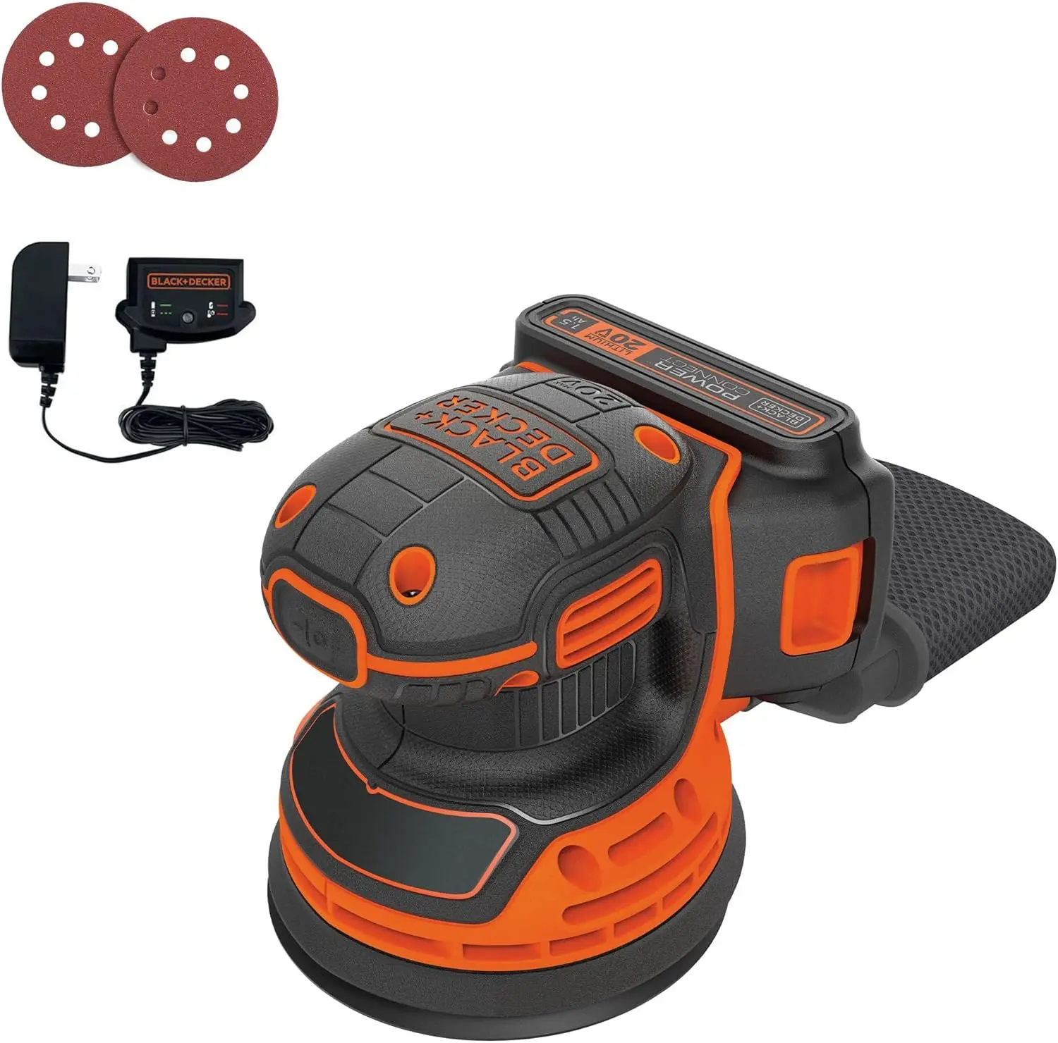 

Cordless Orbital Sander, 20V MAX, 12,000 OPM, Includes Battery & Charger with Sandpaper