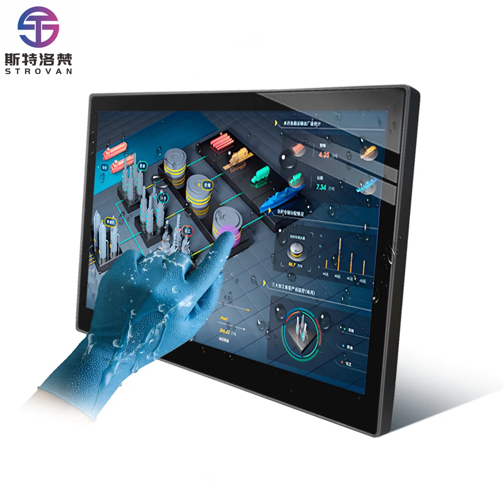 15.6 Inch TouchScreen  1280x800 Wholesale  LCD Display Wall Mounted Capacitive Multi Touch Screen