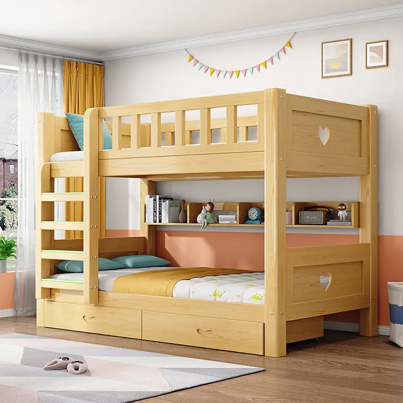 Customizable Full Solid Wood Upper and Lower Bed Adult High and Low Bed Small Unit Household Mother and Child Bed