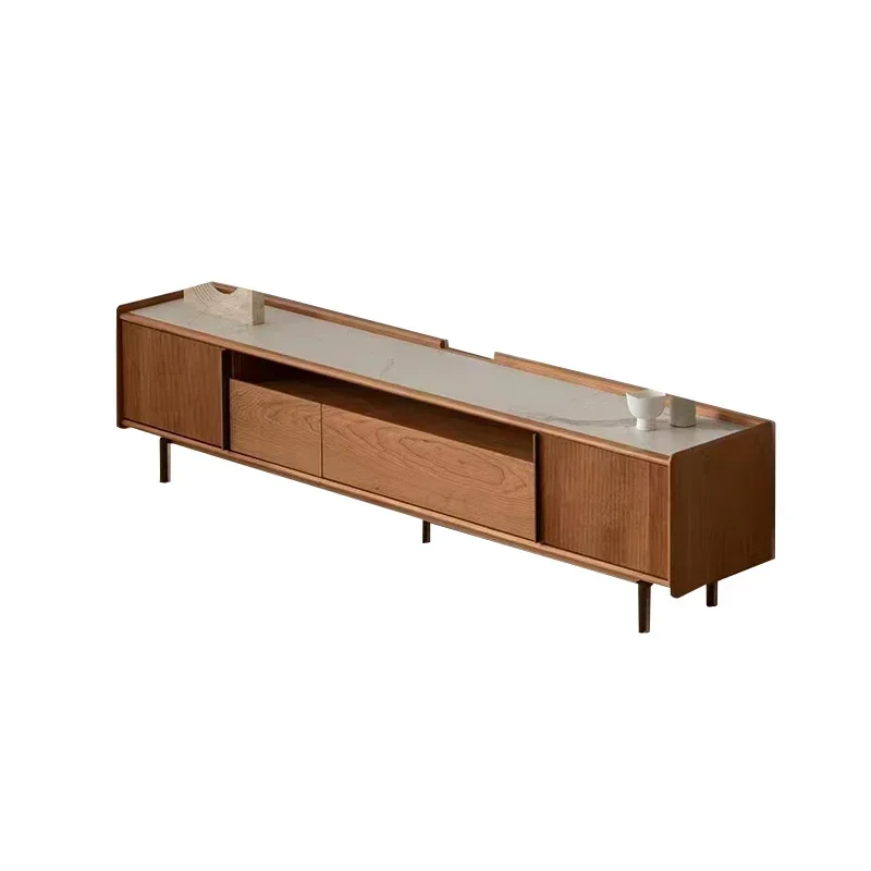 Soporte de almacenamiento móvil para TV, mueble para consolas, mueble de TV móvil, suelo de almacenamiento, Muebles de madera de alta calidad