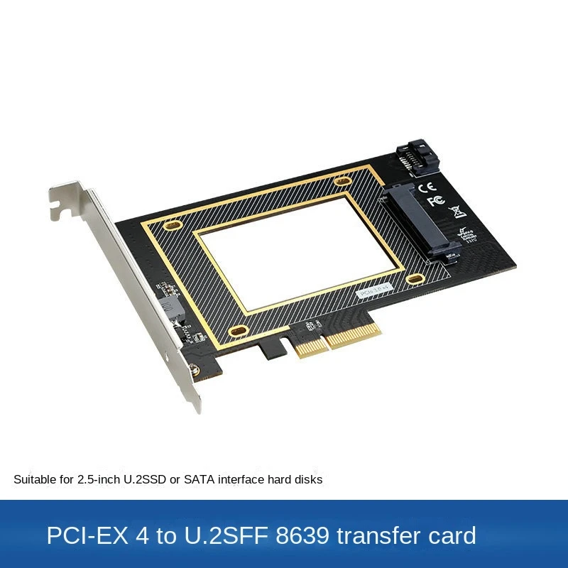 

Карта PCI Express 3.0 X4 к U.2 SFF-8639 Карта PCIe U2 SSD к PCI-E Карта расширения PCI Express x4 до 2,5 дюйма SATA Riser Card