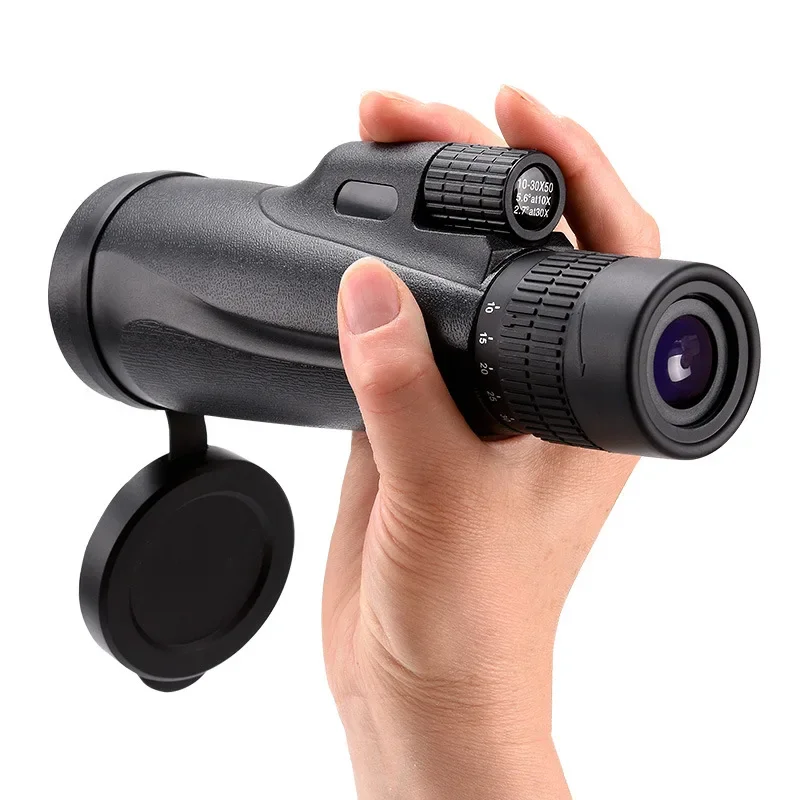 New 10-30x50 Zoom Telescope Outdoor Travel Entertainment Mountaineering Camping Hiking Monocular Portable High Definition