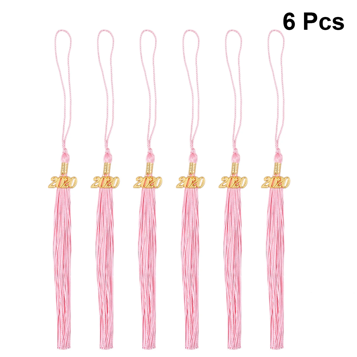 

6pcs Graduation Decorative Tassel For Ceremony Party Gift Keychain Bookmark Decoration Grey Multi-Purpose Keepsake