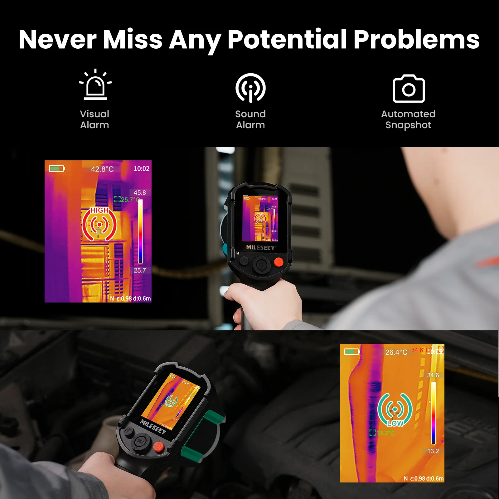 كاميرا تصوير حراري من MILESEEY بدقة 320 × 240 كاميرا حرارية TR20 TR20 PRO معدل تحديث عالي 50 هرتز مع تسجيل فيديو