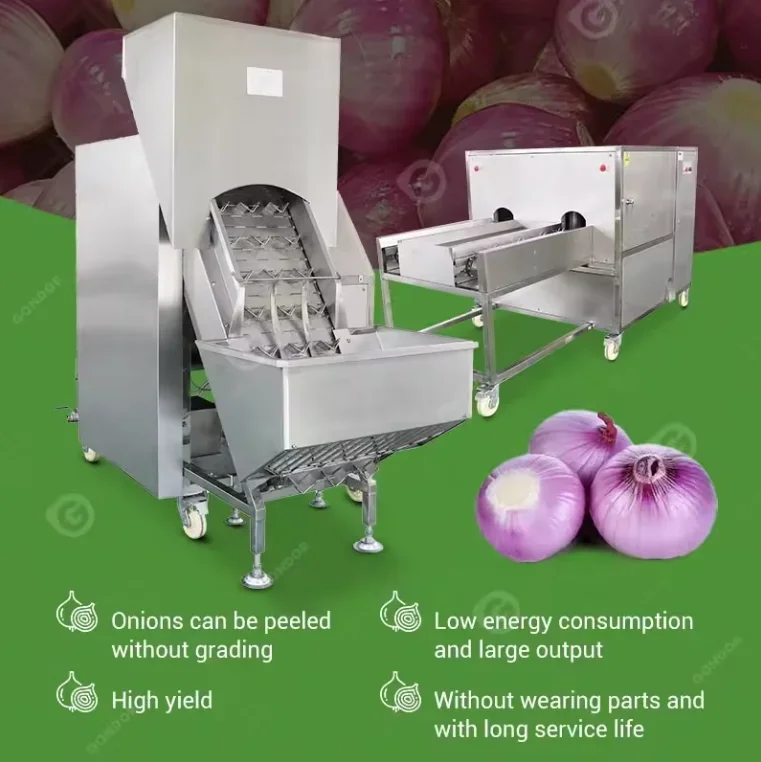 380V Commercial Onion Peeler and Cutter, Peeling Machinery Equipment Onion