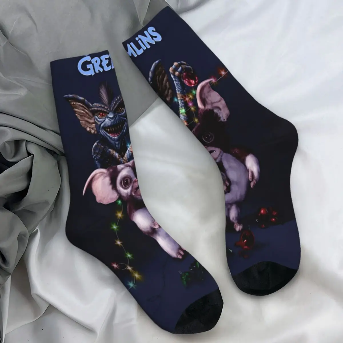 Gremlins 80s Movie Socks Funny Stockings Unisex Men High Quality Running Sports Socks Autumn Design Anti Sweat Socks