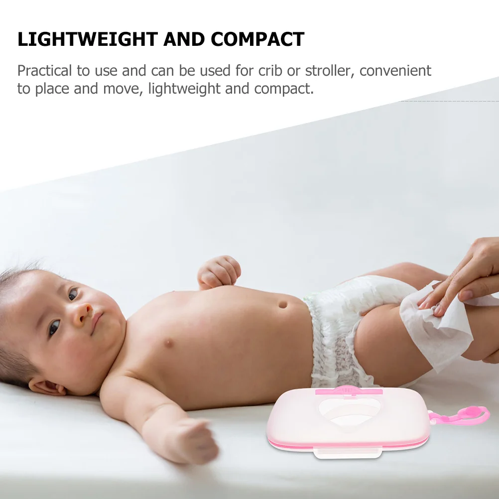 2Pcs Portable Wipes Dispenser Travel Wipe Storage Box Wipe Holder Lightweight Wipes Case Portable for Home Outdoor