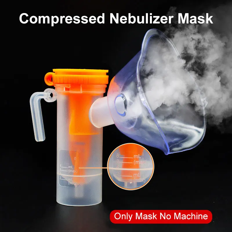 JUSTLANG Nebulizer Mask for Compressor Nebulizer Machine Adult Kid Asthma Cough Inhaler Mouthpiece Tubing Runny Nose  Home Use