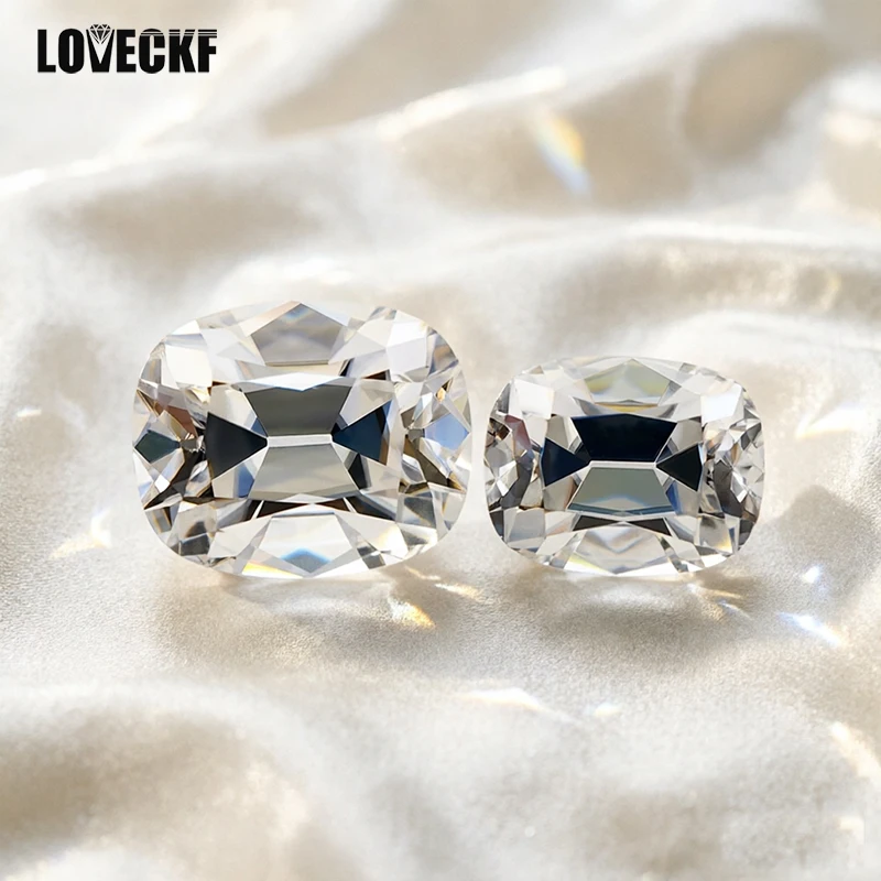 

Муассанит, необработанный камень с сертификатом, цвет D, огранка Old Mine, проходит тестером на искусственные бриллианты, с отчетом GRA