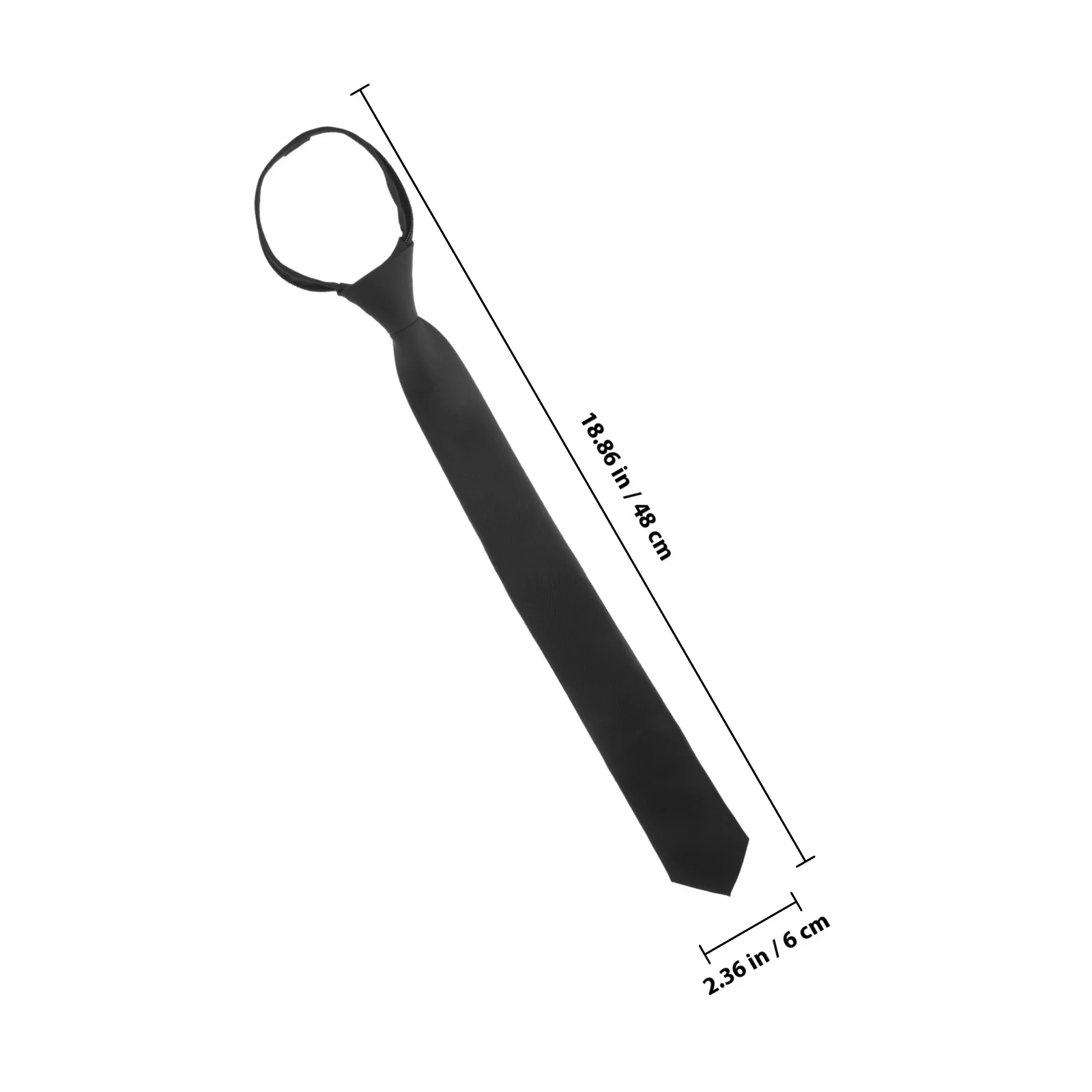ربطة عنق بلون سادة للرجال ربطات عنق رسمية بسحاب لحفلات الزفاف وحفلات التخرج ربطة عنق كسولة ضيقة مربوطة مسبقًا #3