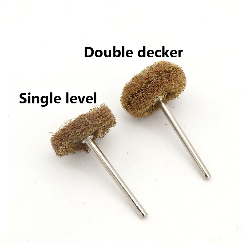 Nylon Buffing Polishing Wheel 3mm Rod,Single Level/Double Decker,Nylon Grinding Head Buffing Scouring Wheel