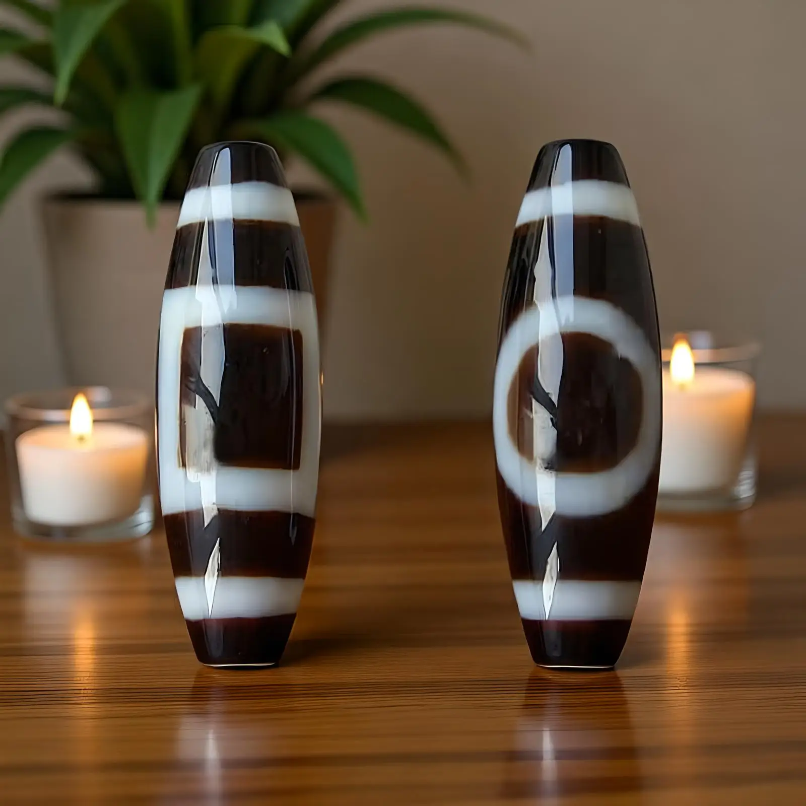 

Heaven And Earth Dzi Beads Fashion Jewelry 13x39mm Grade Aaa Natural Tibetan Agates Onyx Dzi Beads For Pendant Jewelry Making