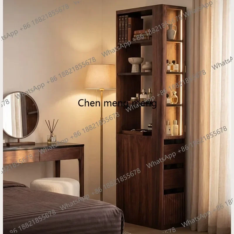 

HR Narrow cabinet Side cabinet Household storage Living room display storage bookcase against the wall