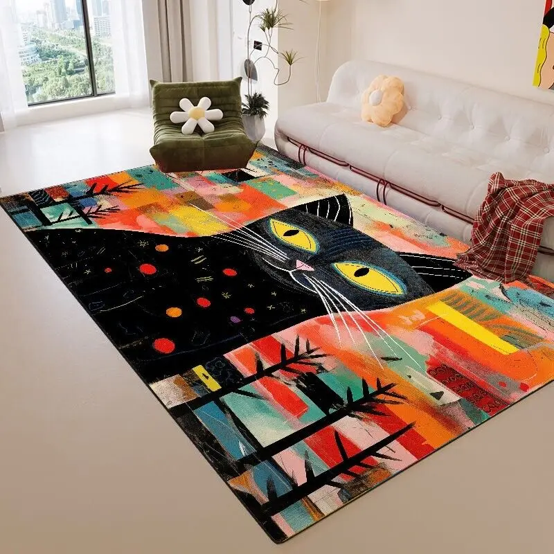 Cartoon Cute Cat Home Carpets Living Room Large Area Decoration Rug Bedroom Sofa Entrance Carpet Children Non Slip Floor Mat