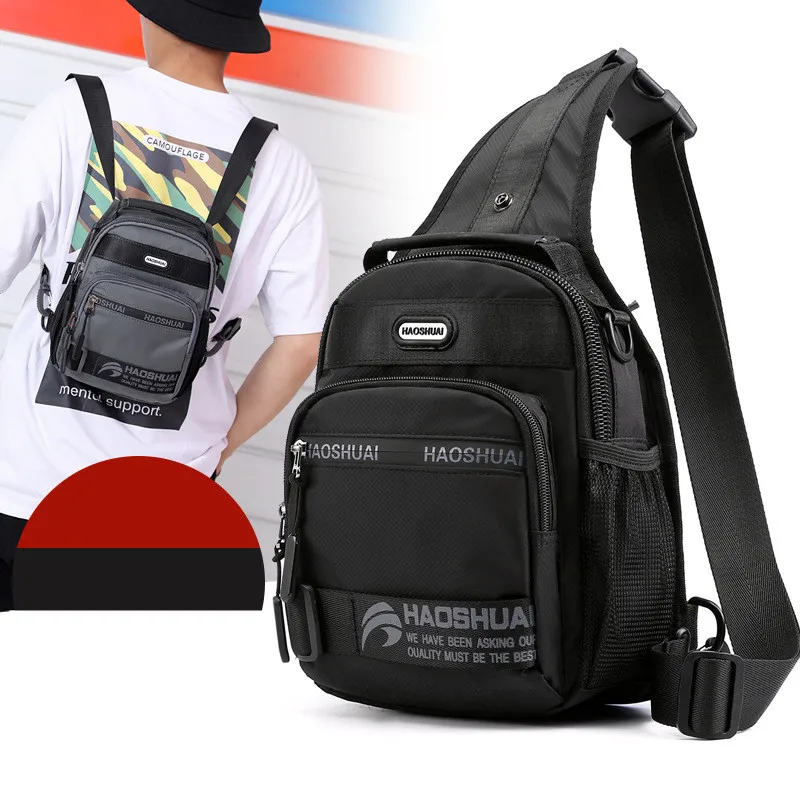 Chest Bag Men\'s One Shoulder Crossbody Bag Large Capacity Outdoor Sports Leisure Fashion Small Shoulder Bag Backpack Men\'s