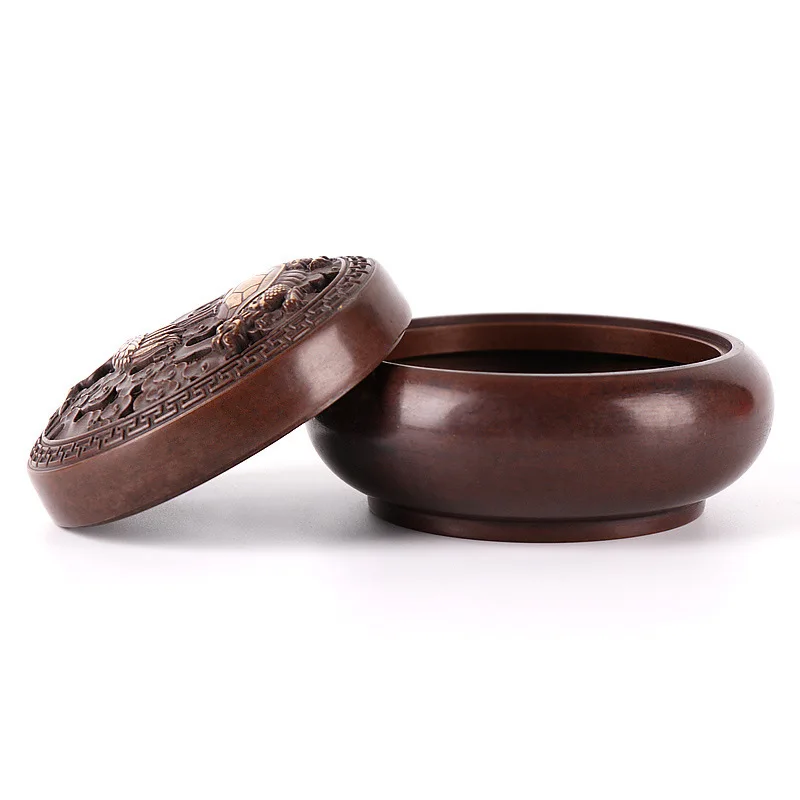 Three-Legged Copper , Home Indoor Sandalwood , Large Incense Burner For Offering To Buddha, Comes Wi