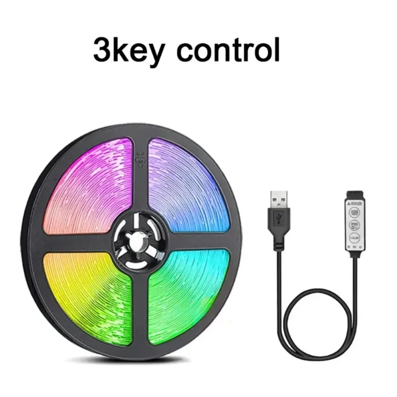 1set Led Lights for TV 3 Key Control Led Strip USB 5V Tape Lights for TV Backlight Home Party Decoration New