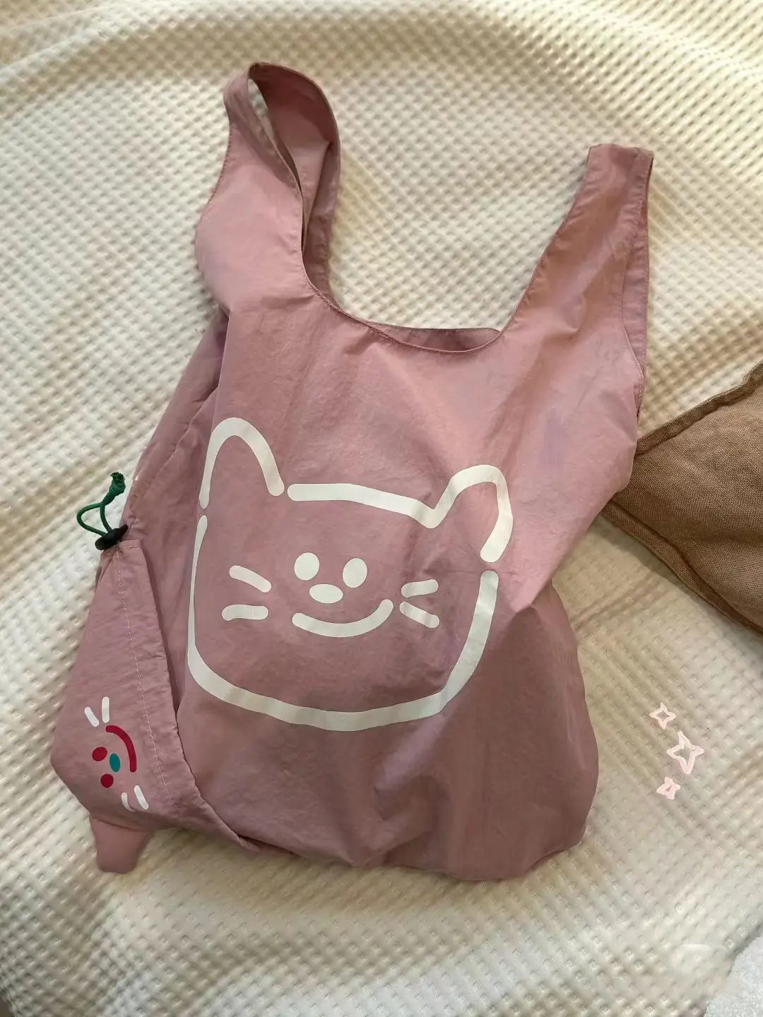 

MBTI Lightweight Shoulder Bag for Women Simple Portable Foldable Fashion Shopper Bag Casual Cat Print Designer New in Female Bag