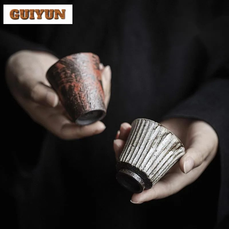 40ml Pure Handmade Powder Yin Ceramic Tea Cups Japanese Fragrance Cup Water Jug Meditation Cup Tea Bowl Drinking Kung Fu Teasets