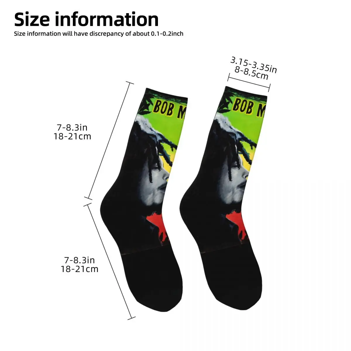 Fashion Male Men Socks Casual Bob-Marley Smoking Sock Jamaican Music Skateboard Women\'s Stockings Spring Summer Autumn Winter