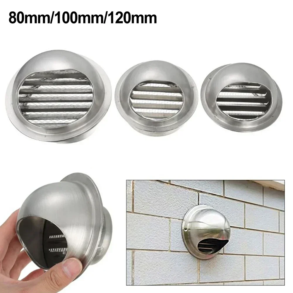 Stainless Steel Wall Ceiling Air Vent Ducting Ventilation 80/100/150mm Exhaust Grille Cover Outlet Heating Cooling Vents Cap