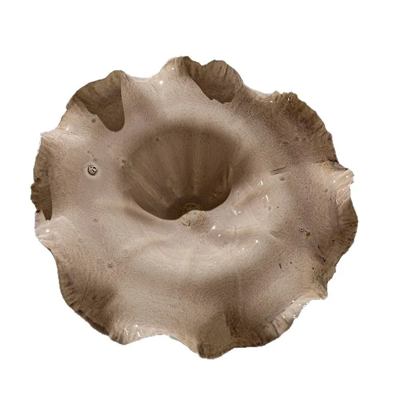 زخرفة طبق فاكهة سيراميك صيني جديد، خزانة مشروبات لغرفة المعيشة، ديكور منزلي ناعم، تخزين مزجج مصنوع يدويًا #1