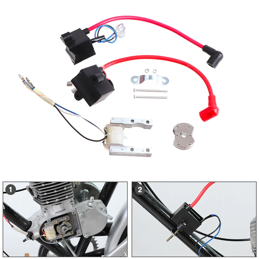 

High Performance CDI Ignition Coil Replacement for 49cc - 50cc 60cc 66cc 80cc 2-stroke Engine Motor Motorized Bicycle Bike With