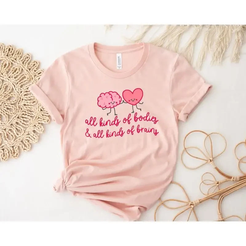 All Kinds of Bodies Brains T Shirt Body Positive NeurodivergenT Inclusivity Inclusive Positivity