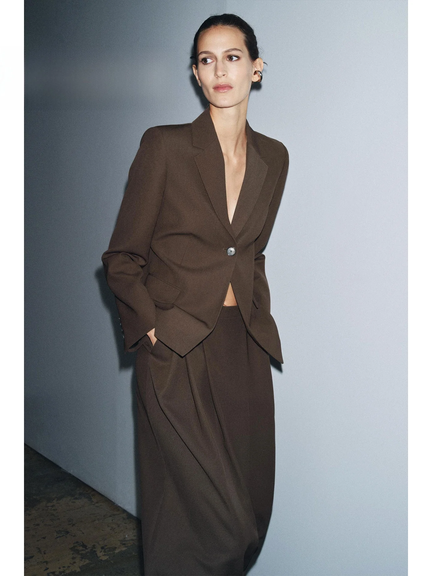 بدلة نسائية فضفاضة غير رسمية Jaet Faionable قماش مختلط شتاء وصول جديد Ele Commute جاهزة طويلة Sve ملابس خارجية